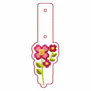 Flower Embellishments 06 Key Fobs - In The Hoop Machine Embroidery Design Flower Embellishments 06 Key Fobs - In The Hoop Machine Embroidery Design