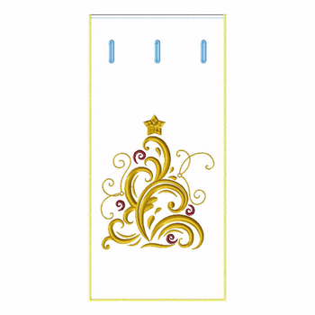 ITH Abstract Christmas Wine Bag 08 - In The Hoop Machine Embroidery Design ITH Abstract Christmas Wine Bag 08 - In The Hoop Machine Embroidery Design
