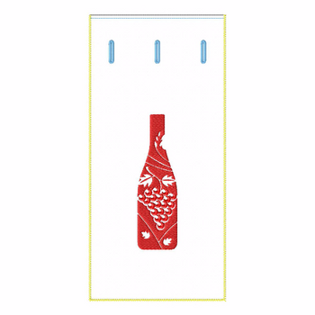ITH Wine Bag Grape Bottle - In The Hoop Machine Embroidery Design ITH Wine Bag Grape Bottle - In The Hoop Machine Embroidery Design