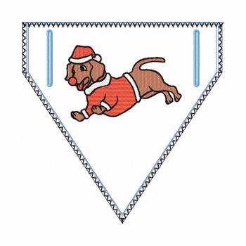 Doggie Bandana Santa Dog 03 - In The Hoop Machine Embroidery Design Doggie Bandana Santa Dog 03 - In The Hoop Machine Embroidery Design