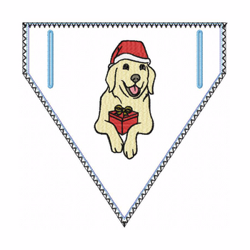 Doggie Bandana Santa Dog 04 - In The Hoop Machine Embroidery Design Doggie Bandana Santa Dog 04 - In The Hoop Machine Embroidery Design