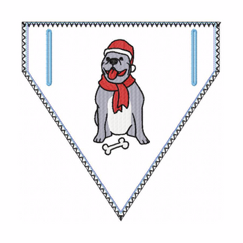 Doggie Bandana Santa Dog 05 - In The Hoop Machine Embroidery Design Doggie Bandana Santa Dog 05 - In The Hoop Machine Embroidery Design