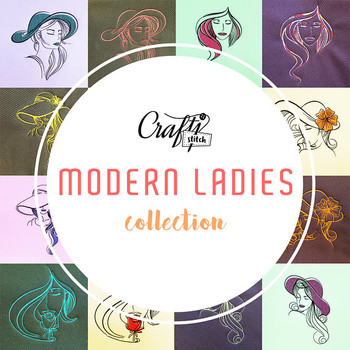 All 6 Modern Ladies TwinPacks! - Modern Ladies Full Collection Machine Embroidery Designs All 6 Modern Ladies TwinPacks! - Modern Ladies Full Collection Machine Embroidery Designs