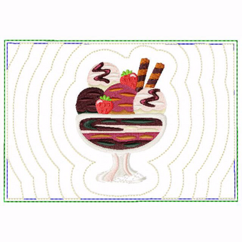 Ice Cream Small Money Purse 05 - In The Hoop Machine Embroidery Design Ice Cream Small Money Purse 05 - In The Hoop Machine Embroidery Design