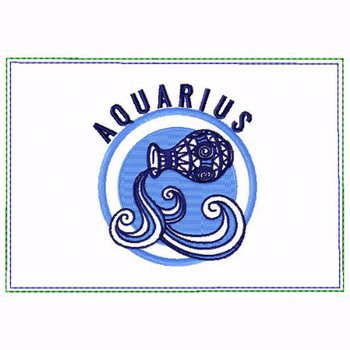 Aquarius Zodiac Small Money Purse - In The Hoop Machine Embroidery Design Aquarius Zodiac Small Money Purse - In The Hoop Machine Embroidery Design