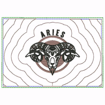 Aries Zodiac Small Money Purse - In The Hoop Machine Embroidery Design Aries Zodiac Small Money Purse - In The Hoop Machine Embroidery Design