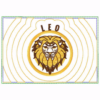 Leo Zodiac Small Money Purse - In The Hoop Machine Embroidery Design Leo Zodiac Small Money Purse - In The Hoop Machine Embroidery Design