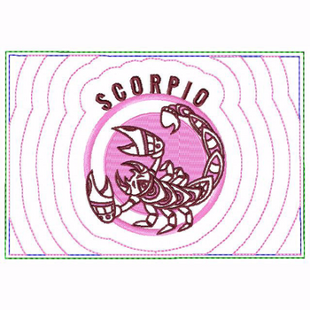 Scorpio Zodiac Small Money Purse - In The Hoop Machine Embroidery Design Scorpio Zodiac Small Money Purse - In The Hoop Machine Embroidery Design