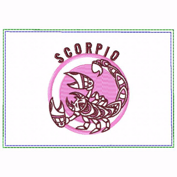Scorpio Zodiac Small Money Purse - In The Hoop Machine Embroidery Design Scorpio Zodiac Small Money Purse - In The Hoop Machine Embroidery Design