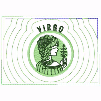 Virgo Zodiac Small Money Purse - In The Hoop Machine Embroidery Design Virgo Zodiac Small Money Purse - In The Hoop Machine Embroidery Design