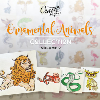 Ornamental Animals Collection Vol. 2, 10 Machine Embroidery Designs Ornamental Animals Collection Vol. 2, 10 Machine Embroidery Designs