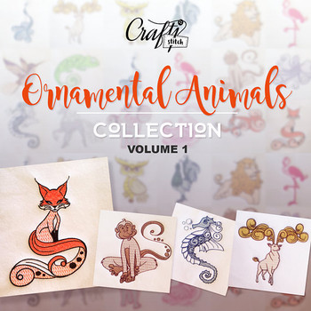 Ornamental Animals Collection Vol. 1, 10 Machine Embroidery Designs Ornamental Animals Collection Vol. 1, 10 Machine Embroidery Designs