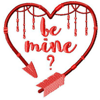 Be Mine? - Valentines Hearts Typography Collection #05 - Machine Embroidery Design Be Mine? - Valentines Hearts Typography Collection #05 - Machine Embroidery Design
