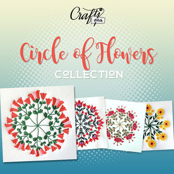 Circle of Flowers Full Collection 5 Machine Embroidery Designs Circle of Flowers Full Collection 5 Machine Embroidery Designs