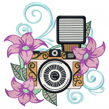 Flash Camera Machine Embroidery Design - Photography Hobby #01 Flash Camera Machine Embroidery Design - Photography Hobby #01