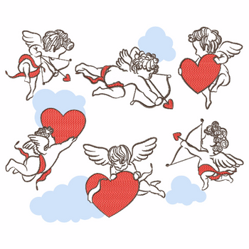 Cupid Collection of 6 Machine Embroidery Designs Cupid Collection of 6 Machine Embroidery Designs
