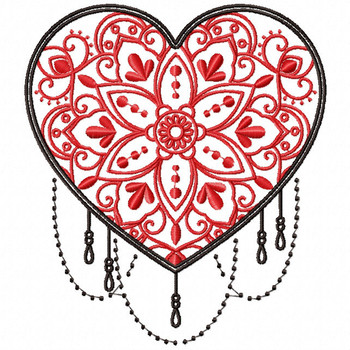 Mandala Heart Collection #02 Machine Embroidery Design Mandala Heart Collection #02 Machine Embroidery Design