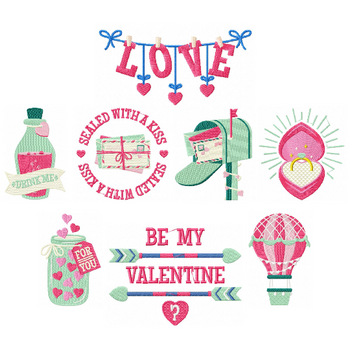 Valentine Collection of 8 Machine Embroidery Designs Valentine Collection of 8 Machine Embroidery Designs