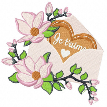 Valentine Love Letter Collection #07 - Machine Embroidery Design Valentine Love Letter Collection #07 - Machine Embroidery Design