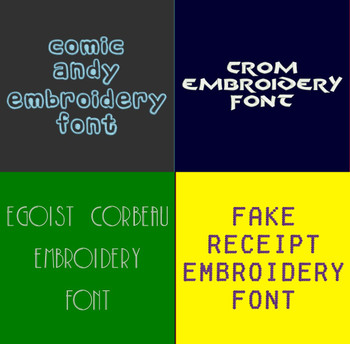 Machine Embroidery Fonts - 20 DST Font Bundle - Volume 5 Machine Embroidery Fonts - 20 DST Font Bundle - Volume 5