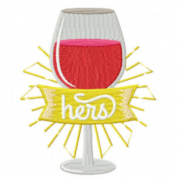 Her Wine - His & Hers Collection #04 Machine Embroidery Design Her Wine - His & Hers Collection #04 Machine Embroidery Design