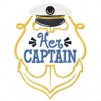 Her Captain - His & Hers Collection #09 Machine Embroidery Design Her Captain - His & Hers Collection #09 Machine Embroidery Design