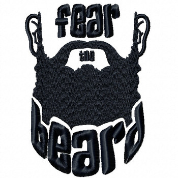 Fear The Beard - Beard Collection #02 Machine Embroidery Design Fear The Beard - Beard Collection #02 Machine Embroidery Design