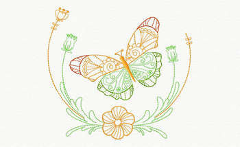 Beautiful Butterfly and Floral #03 Machine Embroidery Designs Beautiful Butterfly and Floral #03 Machine Embroidery Designs