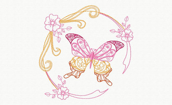 Beautiful Butterfly and Floral #04 Machine Embroidery Designs Beautiful Butterfly and Floral #04 Machine Embroidery Designs