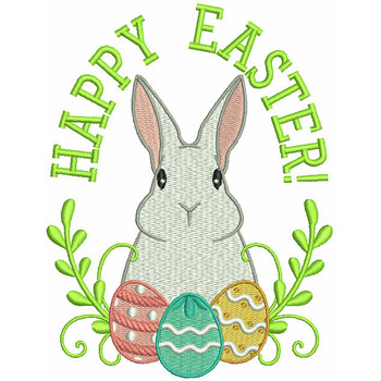 Happy Easter - Easter Typography Collection #01 Machine Embroidery Design Happy Easter - Easter Typography Collection #01 Machine Embroidery Design