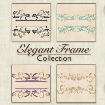 Machine Embroidery Designs - Elegant Frame Collection of 4 Machine Embroidery Designs - Elegant Frame Collection of 4