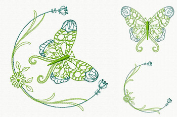 Beautiful Butterfly and Floral #06 Machine Embroidery Designs Beautiful Butterfly and Floral #06 Machine Embroidery Designs