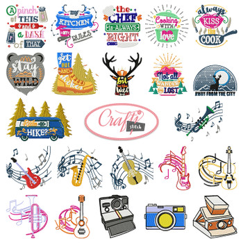 4x4 Hoop Hobbies Special - 69 Hobbies Machine Embroidery Designs! 4x4 Hoop Hobbies Special - 69 Hobbies Machine Embroidery Designs!