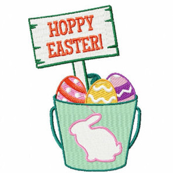 Hoppy Easter Egg Basket - Easter Egg Collection #03 Machine Embroidery Design Hoppy Easter Egg Basket - Easter Egg Collection #03 Machine Embroidery Design
