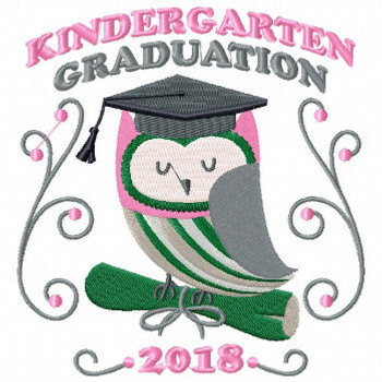 Owl Kindergarten Typography Collection #04 Machine Embroidery Design Owl Kindergarten Typography Collection #04 Machine Embroidery Design