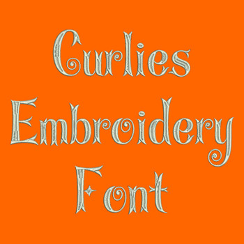 Machine Embroidery Font - Curlies Font Machine Embroidery Font - Curlies Font
