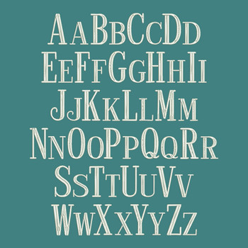 Machine Embroidery Font - Stacked Font Machine Embroidery Font - Stacked Font