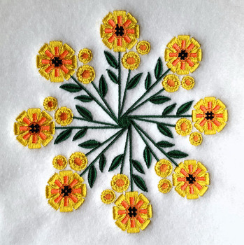 Sunflower - Circle of Flowers Collection #04 Machine Embroidery Design Sunflower - Circle of Flowers Collection #04 Machine Embroidery Design