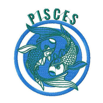 Pisces - Zodiac Collection #02 Machine Embroidery Design Pisces - Zodiac Collection #02 Machine Embroidery Design