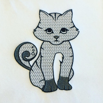 Ornamental Kitty Cat - Ornament Animal Collection #21 Machine Embroidery Design Ornamental Kitty Cat - Ornament Animal Collection #21 Machine Embroidery Design