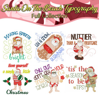 Santa On The Beach Typography Full Collection Santa On The Beach Typography Full Collection