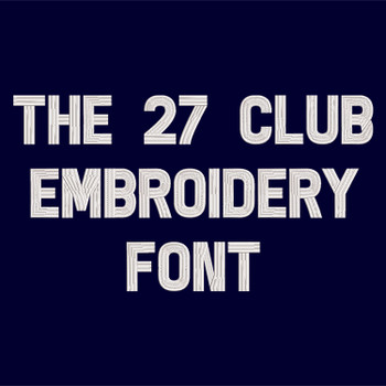 The27ClubEmbroideryFont_ProdPic The27ClubEmbroideryFont_ProdPic