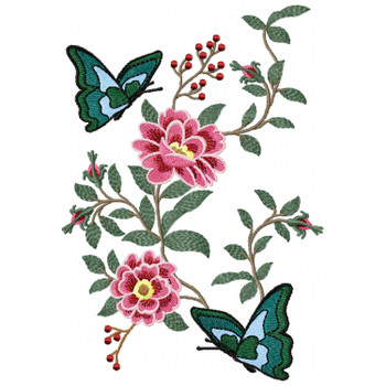 Flower Garden And Butterflies #01 Flower Garden And Butterflies #01