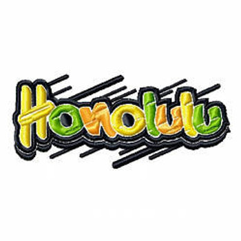 Honolulu - Geography Graffiti Collection #01 Machine Embroidery Design Honolulu - Geography Graffiti Collection #01 Machine Embroidery Design