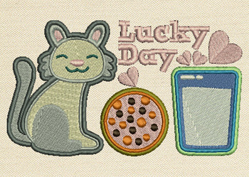 Lucky Day Mug Rug In The Hoop Machine Embroidery Design Lucky Day Mug Rug In The Hoop Machine Embroidery Design