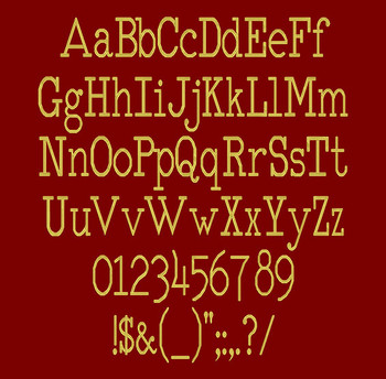 Type It Font - Typewriter Machine Embroidery Font Now Includes BX Format! Type It Font - Typewriter Machine Embroidery Font Now Includes BX Format!
