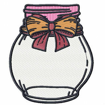 Mustard Bow Mason Jar - Canning Jars #02 Machine Embroidery Design Mustard Bow Mason Jar - Canning Jars #02 Machine Embroidery Design