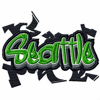 Seattle - Geography Graffiti Collection #11 Machine Embroidery Design Seattle - Geography Graffiti Collection #11 Machine Embroidery Design