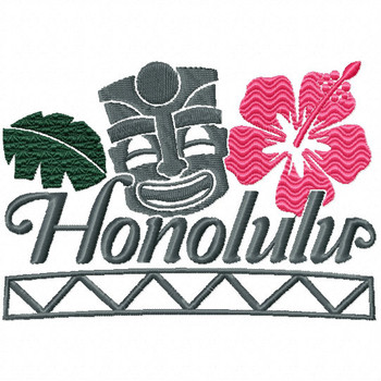 Honolulu - City Collection #02 Machine Embroidery Design Honolulu - City Collection #02 Machine Embroidery Design