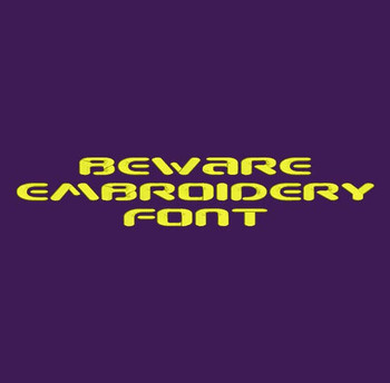 Warning Font - Beware Machine Embroidery Font Now Includes BX Format! Warning Font - Beware Machine Embroidery Font Now Includes BX Format!
